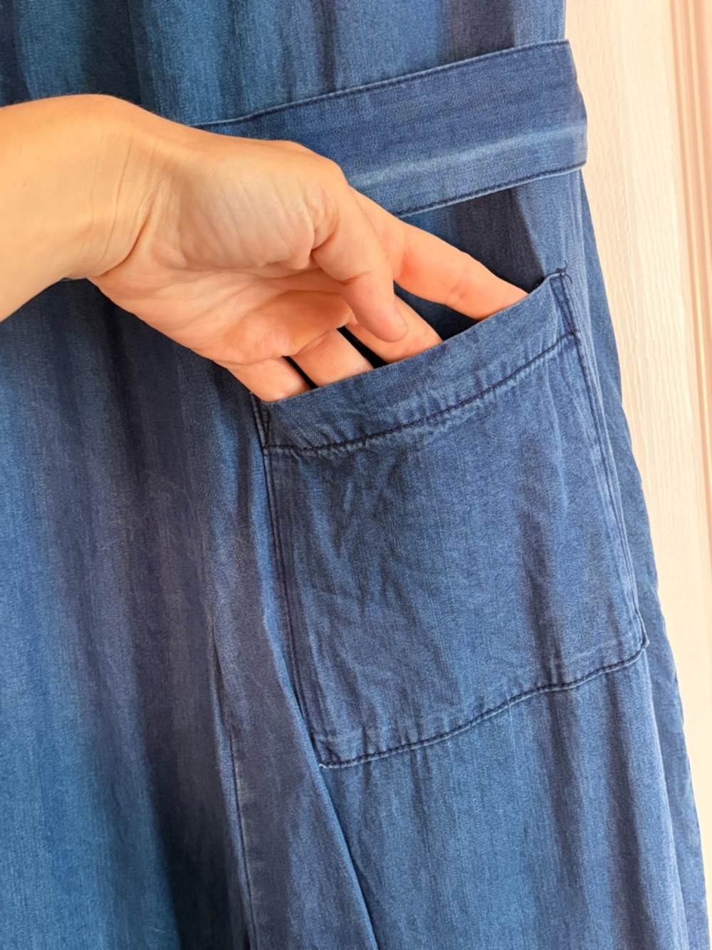 Velvet Heart Dark Blue Denim Utility Jumpsuit - Picture 7 of 8